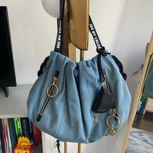 Flo Denim Shoulder Bag See By Chloe